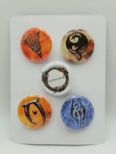 Image of The Elder Scrolls button badges Skyrim