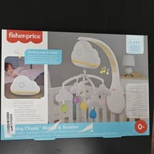 Image of Fisher-Price Sound Machine Calming Clouds Mobile & Soother Convertible...