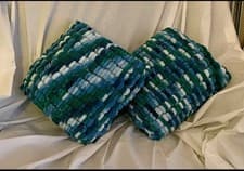 Image of Handmade Knitted Pom Pom Cushions
