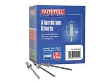 Image of Faithfull Aluminium Rivets 3mm / 5mm | Short/Medium/Long | 500pk/1000pk