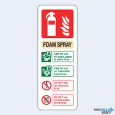 Image of Foam Spray Fire Extinguisher ID Sign