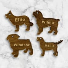 Image of Personalised Laser Engraved Dog Keyring Gift ANY BREED