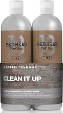 Image of Bed Head for Men by TIGI Clean Up Mens Daily Shampoo and Conditioner 2 x 750ml