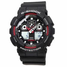 Image of New Casio G-Shock GA-100-1A4 Analog-Digital Black Watch 200M Water Resistant JP