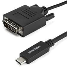 Image of Startech 1M / 3 Ft Usb-C To Dvi Cable Usb 3.1 Type C To Dvi 1920 X 1200 Black 3.