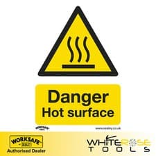 Image of Sealey Danger Hot Surface Warning Safety Sign Self-Adhesive Vinyl Worksafe
