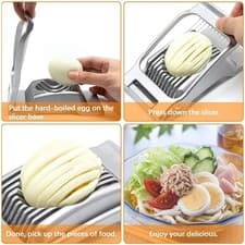 Image of Heavy Duty Aluminium Egg Slicer for Hard Boiled Eggs Strawberry Slicer Stainless