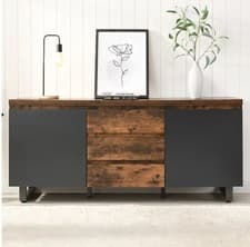 Image of Sydney Large Sideboard With 2 Door 3 Drawer In Rustic Oak