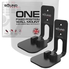 Image of Quick Install Twin Pack for Sonos ONE Wall Mount - Precision Engineered Black
