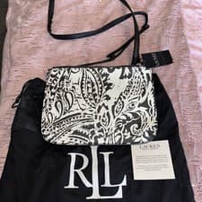 Image of Ralph Lauren Black/white Crossbody Bag.New 