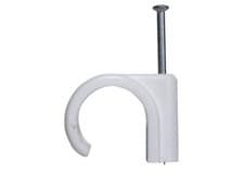 Image of PLASTIC PIPE CLIPS 15mm & 22mm – Double Hinged, Nail Clips & Snap-On Clips