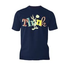 Image of Looney Tunes Bugs Bunny Retro Think Official Men's T-Shirt