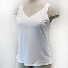 Image of J.JILL Plus White PERFECT REVERSIBLE TANK TOP V-Neck Casual Summer 2X