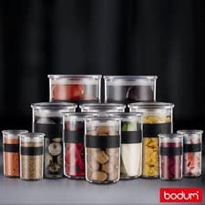 Image of Bodum PRESSO 12 Storage Jars Containers with Lids