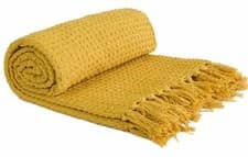 Image of 100% COTTON THROW BLANKET FOR SOFA CHAIR BED RUNNER HONEYCOMB WAFFLE SOFT LARGE