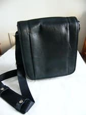 Image of LEONHARD HEYDEN MESSENGER MAN BAG CROSS BODY QUALITY BLACK LEATHER A+ POCKETS