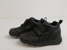 Image of Clarks Boys Kids Black Leather Hook & Loop School Shoes UK (7 1/2)EU(24) BOX 003