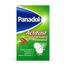 Image of Panadol ActiFast Soluble 24 Tablets 500mg Paracetamol Fast Pain Relief