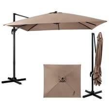 Image of 3m Garden Cantilever Parasol 3 Positions Adjustable Square Overhanging Umbrella