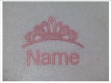 Image of FANCY CROWN Personalised Name Embroidered Hand Towel, Bath Towel or Bath Sheet