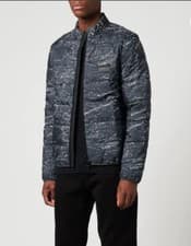 Image of Barbour International Printed Highside Quilt Jacket - Black Carbon ALL SIZES