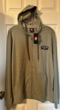 Image of NWT Quicksilver Patterned Olive Green Full Zip Hoodie Thin Jacket Men's Medium