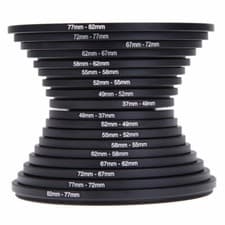 Image of 18 IN 1 37- 82mm Step Up Down DSLR Camera Lens Filter Adapter Ring Mount Basket