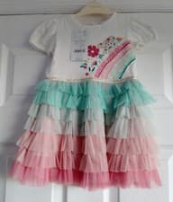 Image of NEW MONSOON - Age 18 - 24 Months - Flower Mouse Design /Ruffle Skirt Disco Dress