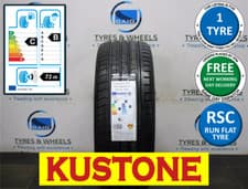 Image of X1 225/45ZR19 225 45 19 96W XL KUSTONE RUNFLAT RSC NEW TYRE *GREAT B WET GRIP*