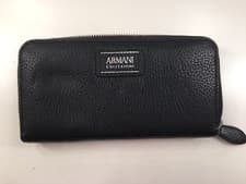 Image of Armani zip Wallet Purse New Black RRP£250