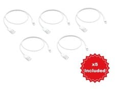 Image of NEW Genuine Apple ME291ZM/A 0.5m Lightning to USB Cable - White - Pack of 5