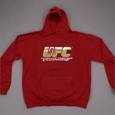 Image of Official UFC Hoodie Ultimate Fighting Championship Wales Flag Adults 2XL Red