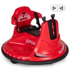 Image of Kids Ride On Bumper Car Toddler Electric toy 6V Remote Control 360° Spin-Red