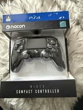 Image of Nacon Playstation PS4 Compact Wired Controller - Black Boxed
