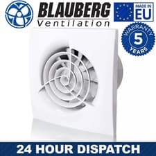 Image of Blauberg Quiet Bathroom Extractor Fan 100mm Wall Ceiling Timer Humidity 4"100 mm