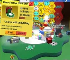Image of Bee Swarm Simulator Wavy Festive Skin Hive