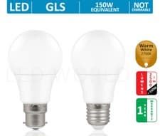 Image of GLS Globe LED Light Standard Bulbs Warm/Cool/Day White Bayonet Screw In B22 E27