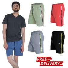 Image of Multipack Mens Plain Jogger Shorts with Pockets Side Strap Summer Casual Shorts