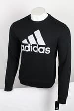 Image of Adidas Golf Men's Sweater Big Logo Fleece Crew Long Sleeve Black ADVR0802
