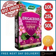 Image of WESTLAND ERICACEOUS COMPOST 10L 25L 50L AZALEAS CAMELLIA PLANTING POTTING MIX