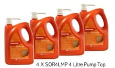 Image of Deb Swarfega Orange SOR4LMP Heavy Duty Hand Cleaner  4 x 4L Pump Top