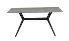 Image of Livia 160 cm Fixed Top Dining Table - Grey Sintered Stone