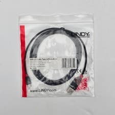Image of LINDY USB 2.0 Type A to Micro-B Cable - Black 2m Anthra Line
