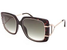 Image of Guess Sunglasses Dark Havana Rose Gold with Smoke Gradient Lenses GU7854 52P