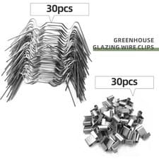 Image of Greenhouse Glazing Glass Clips W + Z Mixed Pack Spring Wire Glass Fixing Clips