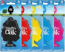 Image of Mighty Oak Air Freshener – Mixed Fragrance 5 Pack (New Car, Ice Cool, Vanilla, C