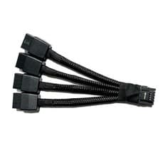 Image of Replacement 12VHPWR 12+4Pin PCIE 5.0 to 4x8Pin (6+2P) Power Cable 10cm Braided