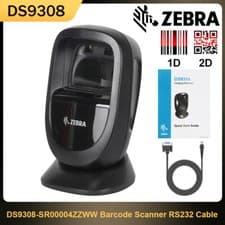 Image of Zebra DS9308-SR00004ZZWW Hands-free 1D 2D Barcode Scanner Reader Wired RS232