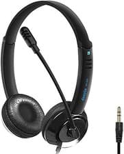 Image of 3.5mm Headset with Microphone Noise Cancelling PC Call Center Office Headphones