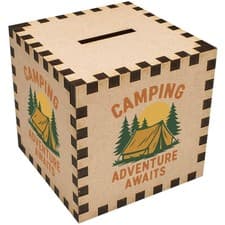 Image of 'Camping Adventure Awaits' Money Box / Piggy Bank (MB00115798)